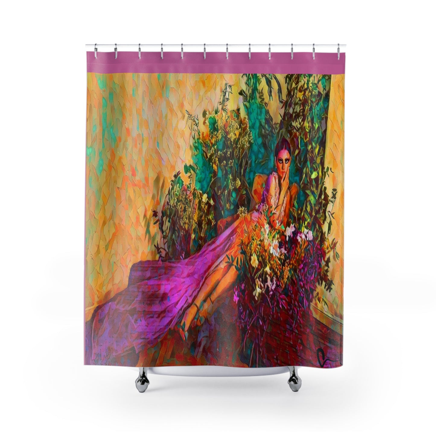 Lavender Girl Shower Curtin